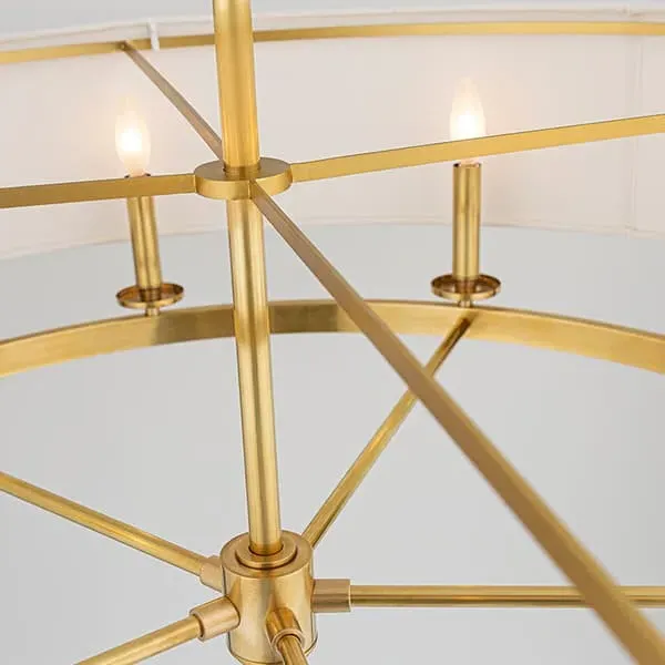 Round Pendant Ceiling Light - Brass, Metal