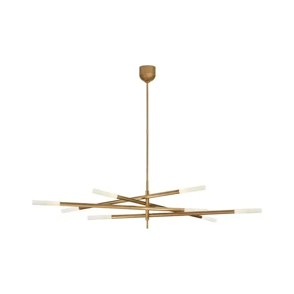 Rousseau Grande Chandelier - Brass, Mixed Materials