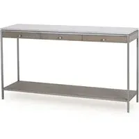Rufus Console Table - White, Marble