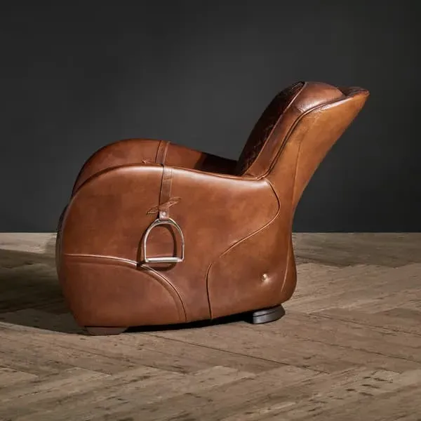 Saddle Chair - Vintage Cigar, Leather