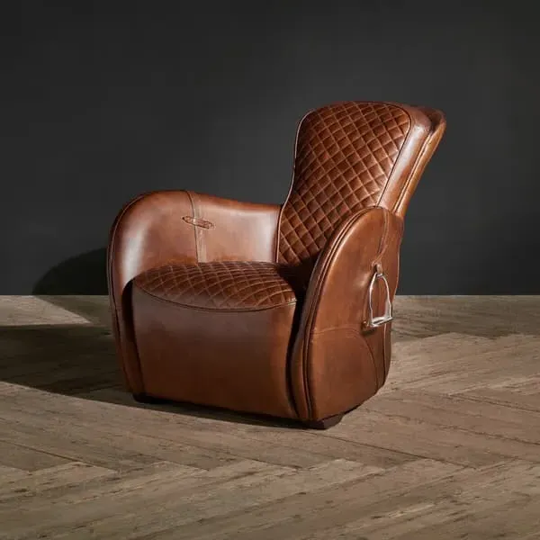 Saddle Chair - Vintage Cigar, Leather