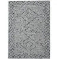 Sama Tribal Rug 8' x 10' - Silver, Leather Blend