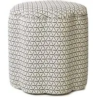 Scalloped Ottoman - Monte Storm, Cotton