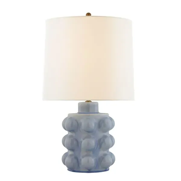 Sculpted Table Lamp with Crackle Finish - Blue, Ceramic