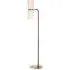 Sculptural Floor Lamp - Black, Antique Brass