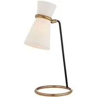 Sculptural Table Lamp - Black, Antique Brass