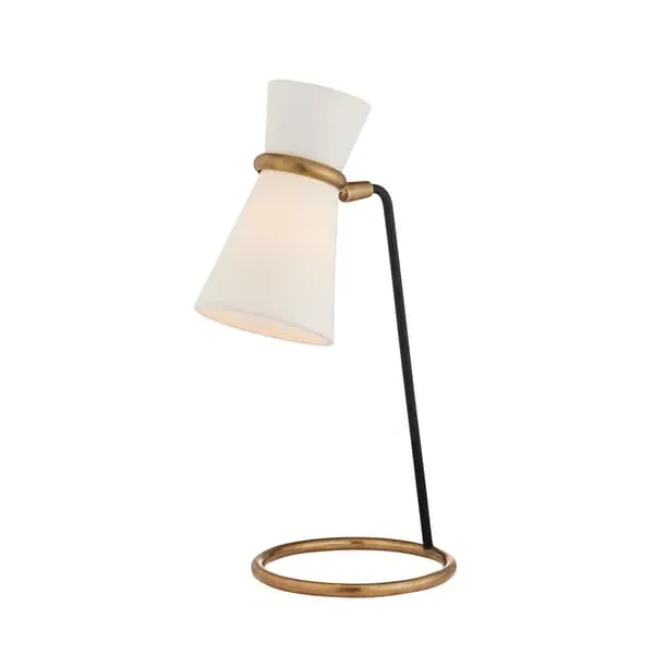 Sculptural Table Lamp - Black, Antique Brass image
