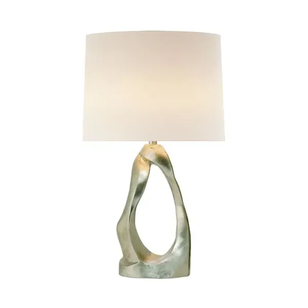 Sculptural Table Lamp - Silver, Metal