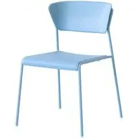 Set of 2 Dining Chairs - Blue, Recycled Polymer