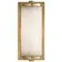 Short Glass Wall Light with Brass Finish - Brass, Glass