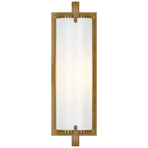Short Wall Light Art Deco Style - Brass, Glass image