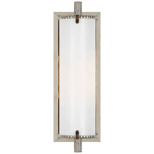 Short Wall Light - Polished Nickel, Glass
