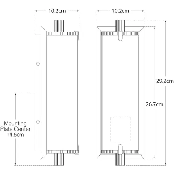 Short Wall Light with Glass Shade - Bronze