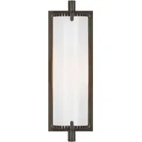 Short Wall Light with Glass Shade - Bronze