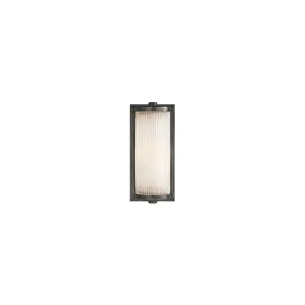 Short Wall Light with Glass Shade - Bronze