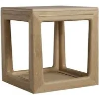 Side Table with Brass Details - Oak, Solid Wood