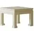 Side Table with Linen Wrap - Ivory, Lacquer