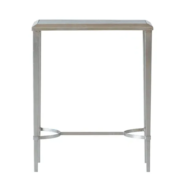 Side Table with Metal Frame - Light Grey