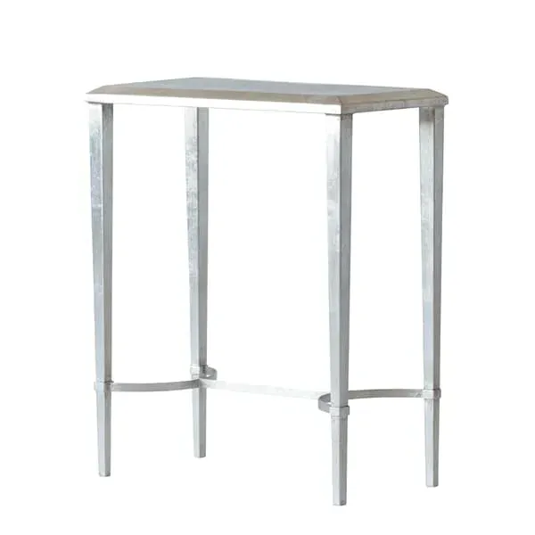 Side Table with Metal Frame - Light Grey
