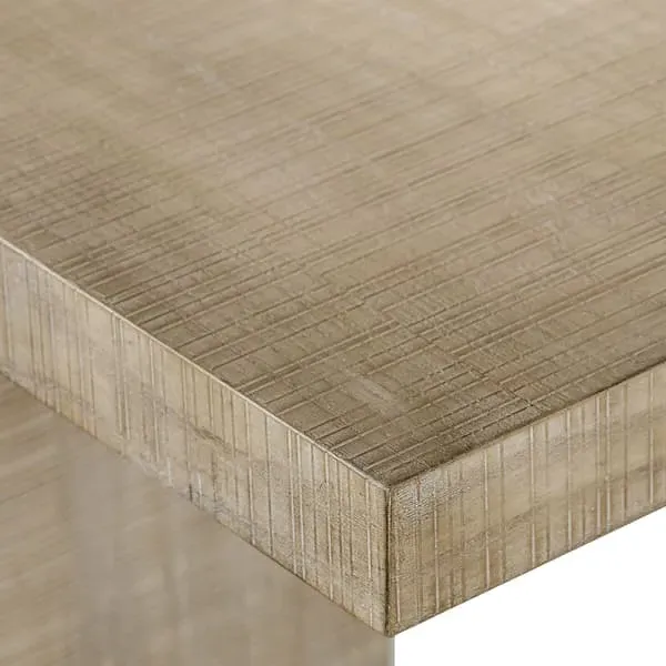 Side Table with Textured Design - Natural, Ash