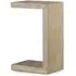 Side Table with Textured Design - Natural, Ash