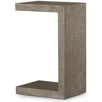 Side Table with Textured Finish - Grey, Ash