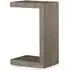 Side Table with Textured Finish - Grey, Ash