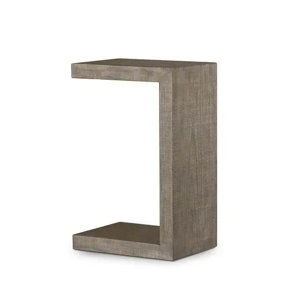 Side Table with Textured Finish - Grey, Ash image