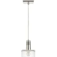 Single Pendant Light - Polished Nickel, Glass