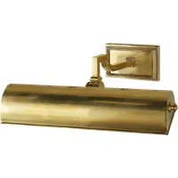 Single Picture Light Large - Natural Brass, Metal