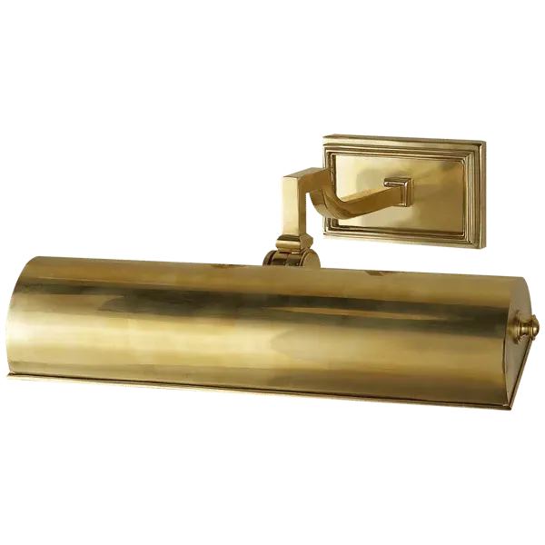 Single Picture Light Large - Natural Brass, Metal