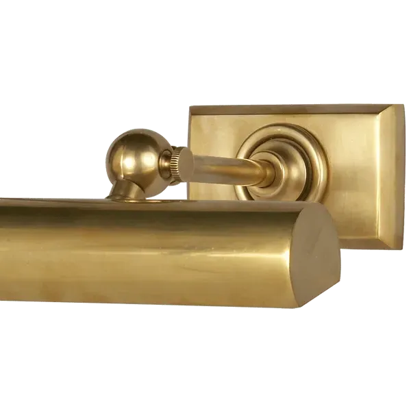 Single Picture Light with Adjustment - Brass, Metal
