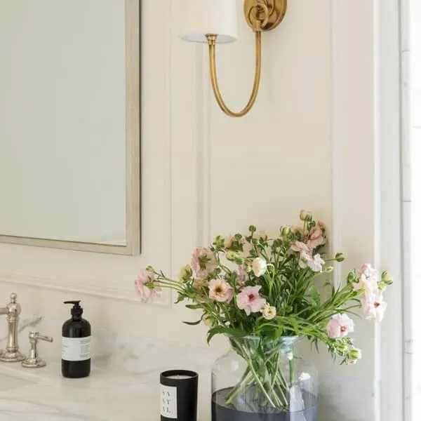 Single Wall Light - Brass, Metal