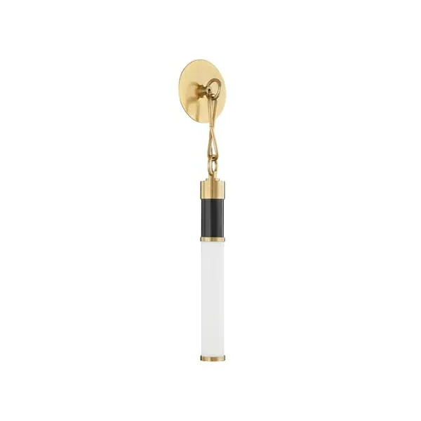 Single Wall Light Linear Design - Black, Brass