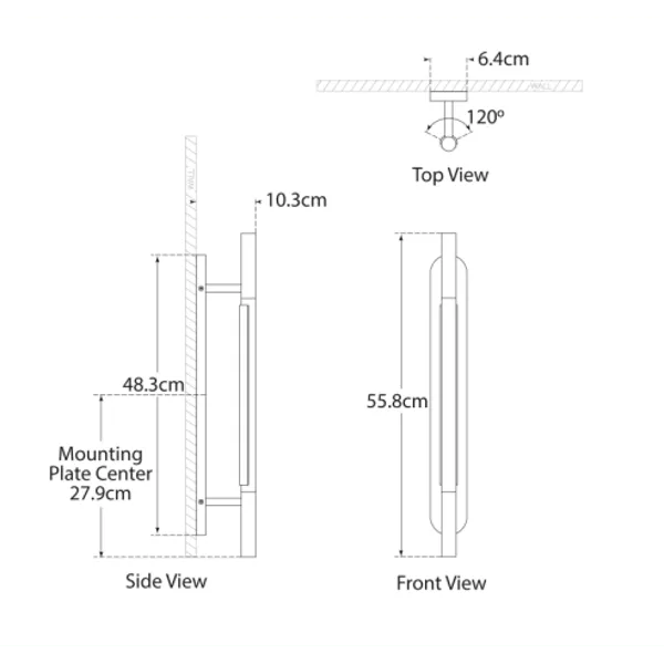 Single Wall Light Medium - Brass, Crystal