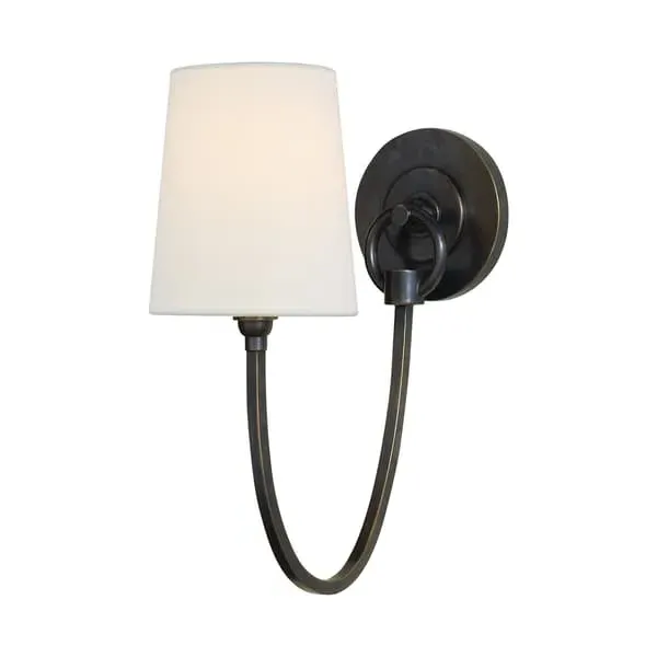 Single Wall Light Reed Design - Bronze