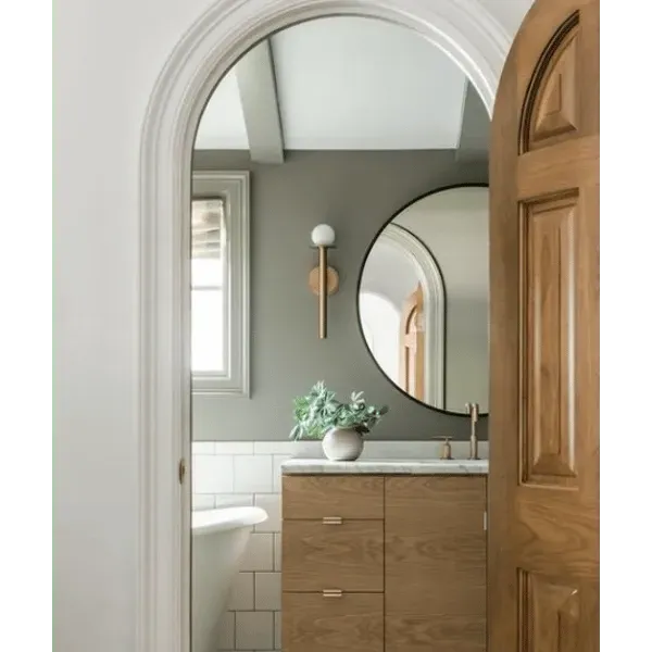 Single Wall Light with Glass Globe - Brass, Steel