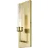 Single Wall Light with LED - Brass, Glass