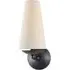 Single Wall Light with Shade - Aged Iron, Linen