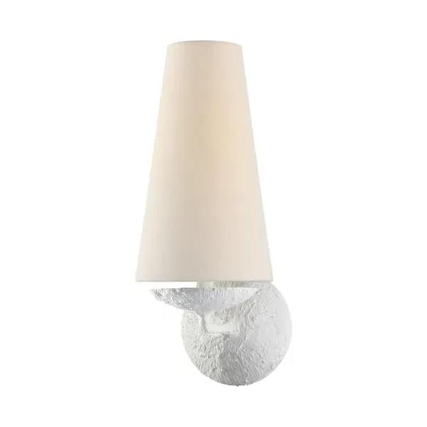Single Wall Light with Shade - White, Plaster