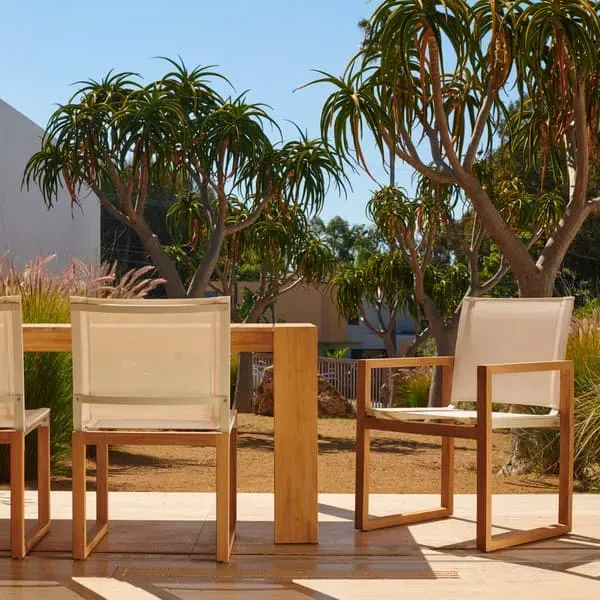 Slatted Dining Table - Natural, Teak