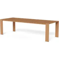 Slatted Dining Table - Natural, Teak