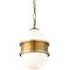 Small Aged Pendant Light - Brass, Metal