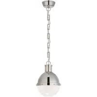 Small Ball Pendant Light - Polished Nickel, Glass