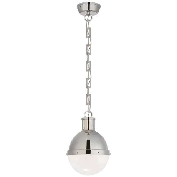 Small Ball Pendant Light - Polished Nickel, Glass image
