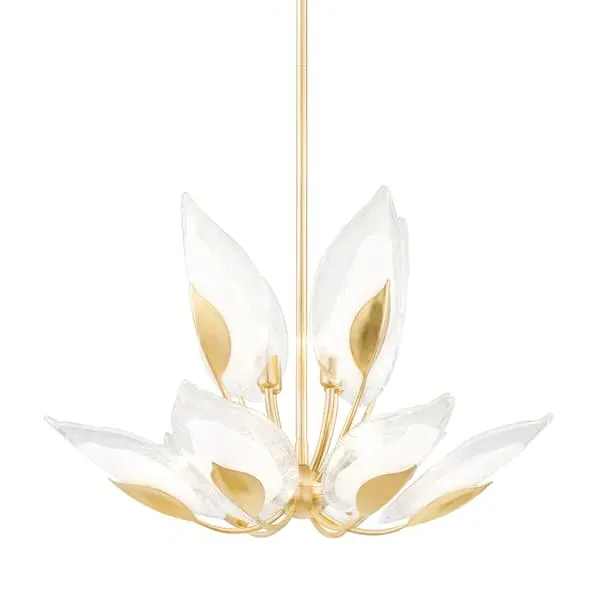 Small Blossom Chandelier - Gold, Glass image