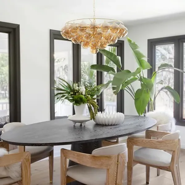 Small Chandelier Cloud Design - Brass, Glass