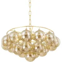 Small Chandelier Cloud Design - Brass, Glass