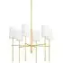 Small Chandelier River Design - Gold, Metal