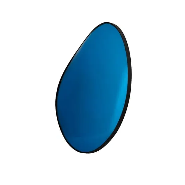 Small Convex Mirror - Blue, Coloured Glass image